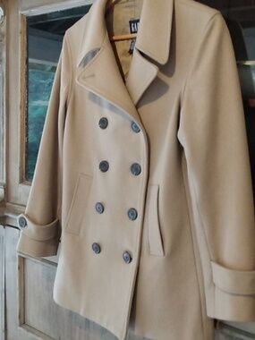 Camel Pea Jacket By Gap